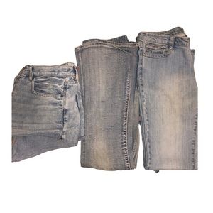 𝅺SEWING FABRIC:  Jean and zipper bundle for Sewing and Craft Projects